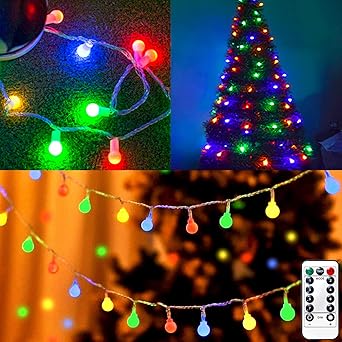 Amazon Co Jp Knonew フェアリーライト Led イルミネーションライト 10 M 電飾 Led100個 可愛い小さなボールライト クリスマス ツリー飾り 屋外 庭 防水 イルミ 室内 結婚式 誕生日 パーティー バー 商店街 Usbリモコン式 ストリングライト おもちゃ