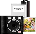KODAK Mini Shot 4 ERA 4PASS 2-in-1 Instant Camera and Photo Printer (4x4) (Camera + 68 Sheets (8 Initial Sheets + 60 Sheets Pack), Black)