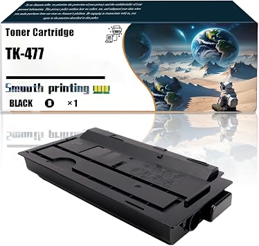 Replacement Parts Toner Cartridge TK-477 Compatible with Kyocera FS-6525MFP FS-6530MFP TASKalfa 255 305 Printers, Contains Chip and Clear Printing 1 Pack Black