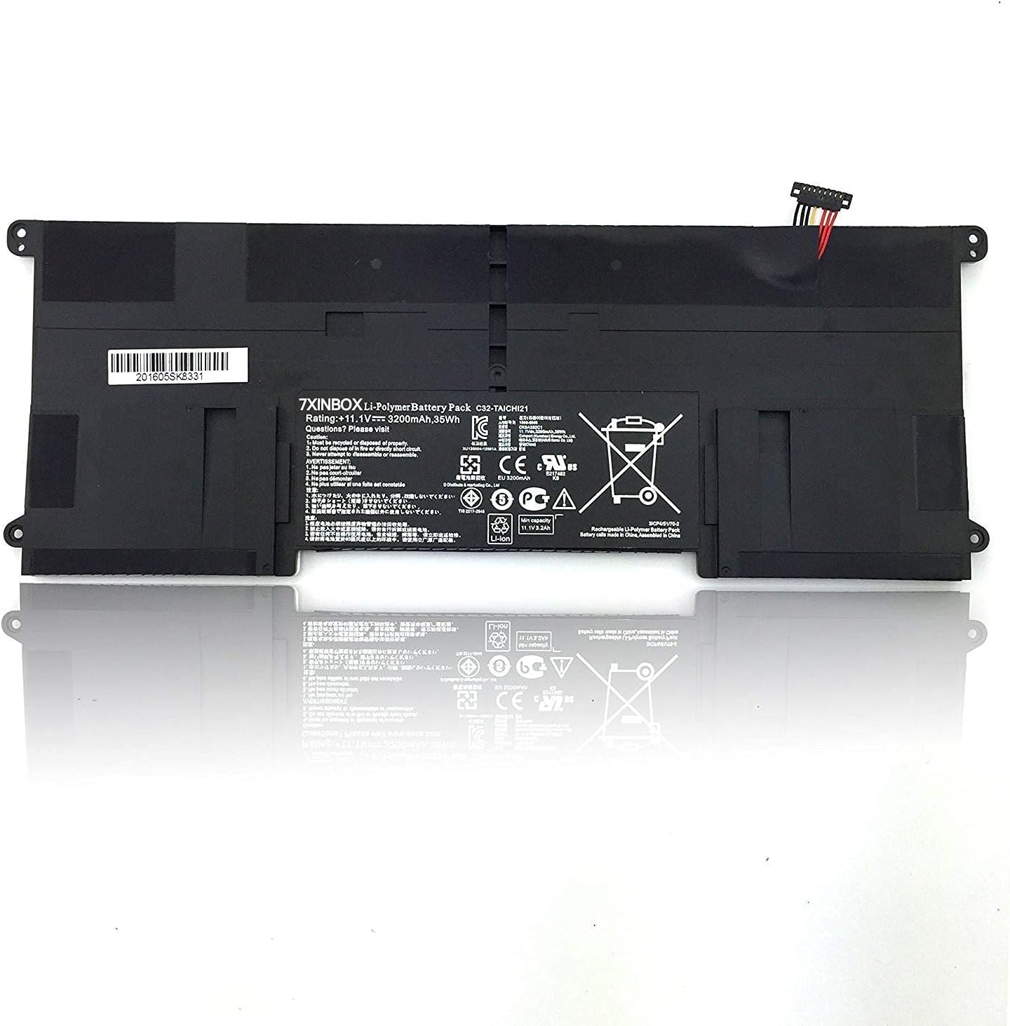 11.1V 35Wh 3200mAh C32-TAICHI21 Replacement Laptop Battery Compatible with ASUS Taichi 21 21-DH51 21-DH71 21-UH51 11-Inch Convertible 2in1 CKSA332C1