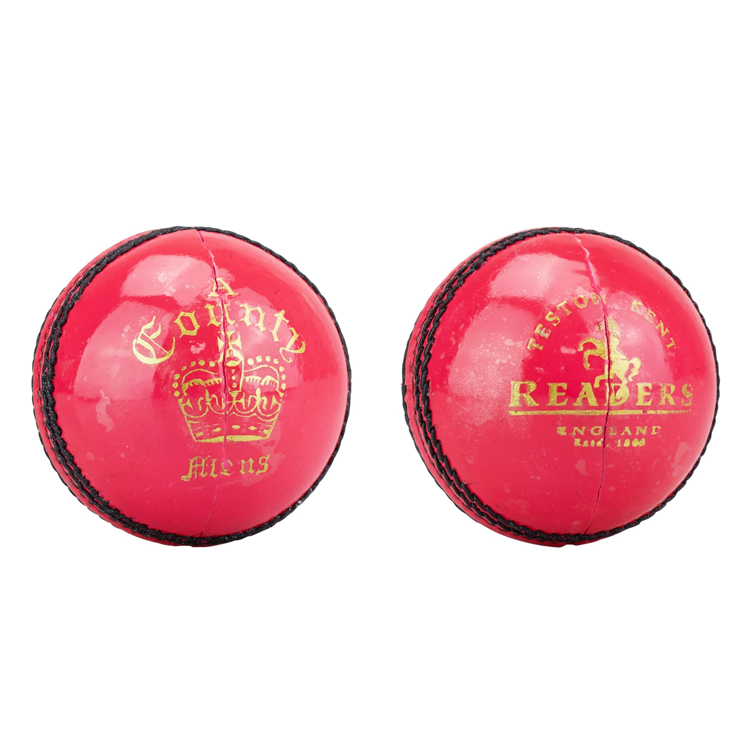 Readers Pink County Crown Cricket Ball