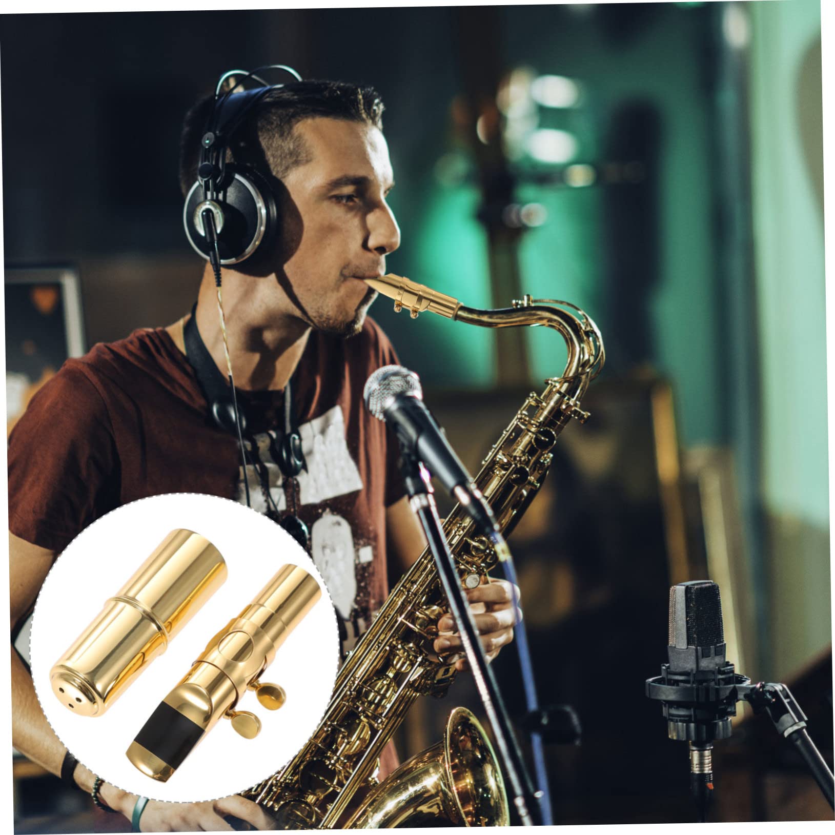 Abaodam Bec de Saxophone Alto Métal Lisse sans Bavure pour Débutants et Étudiants