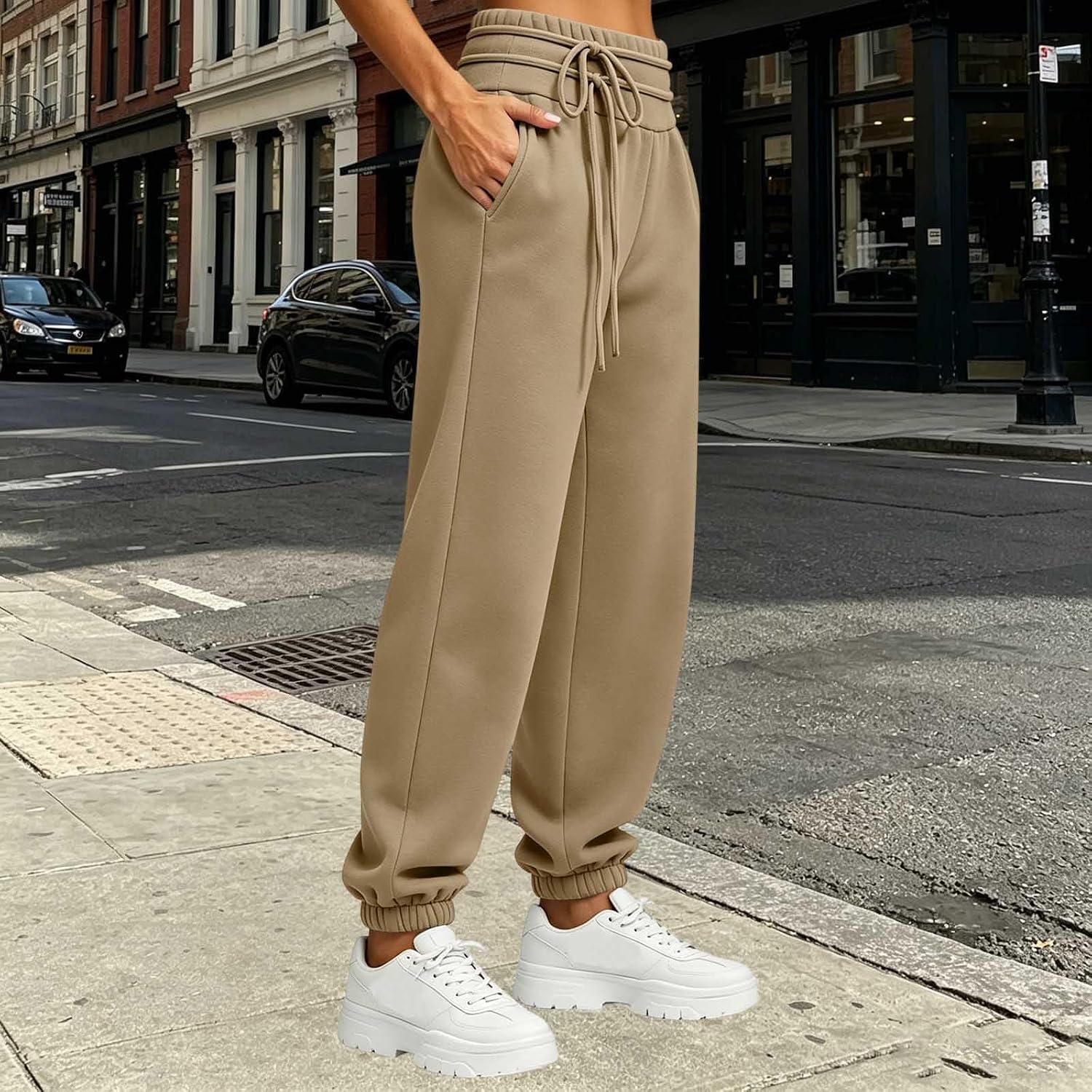 Sweatpants Women Baggy Elastic High Waist Casual Sweat Pants
