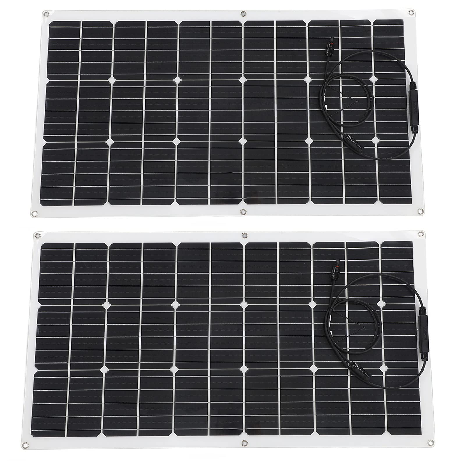 FTVOGUE Panel Solar Flexible Monocristalino 180W 12V Componentes del Fotovoltaico para Autocaravanas Barcos RV Uso Diseño Delgado Excelente Compatibilidad para Sistemas de 12V y 24V