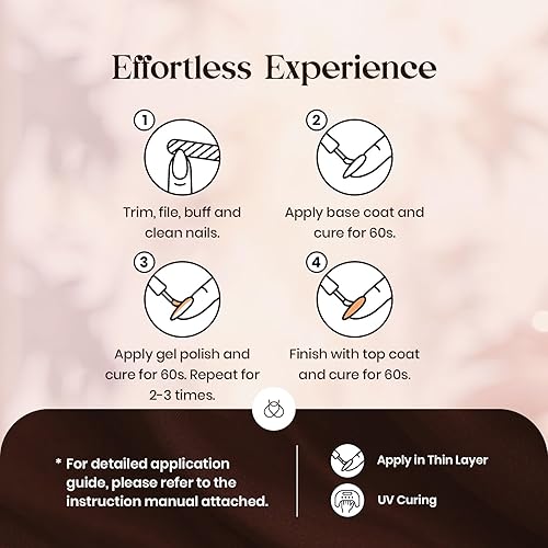 Miniatura 7 de beetles Gel Polish Juego de uñas de 6 colores café, marrón, neutro, beige, rosa, nude, esmalte de uñas de gel, caramelo, capuchino, lámpara LED UV,