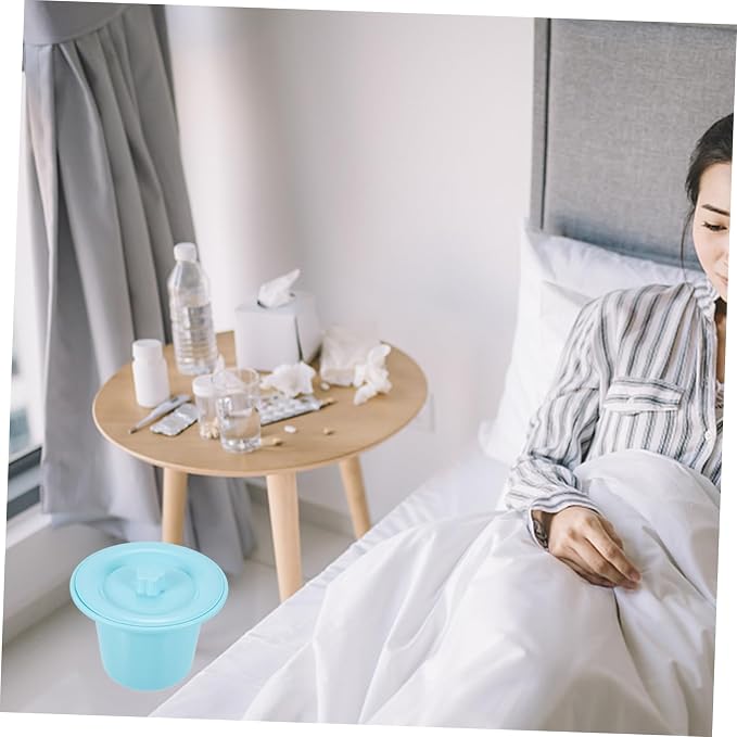 Tapa para orinal adulto gruesa Baluue, orinal portátil multifunción para cama, viaje y emergencias, fácil de limpiar, de plástico miniatura 3