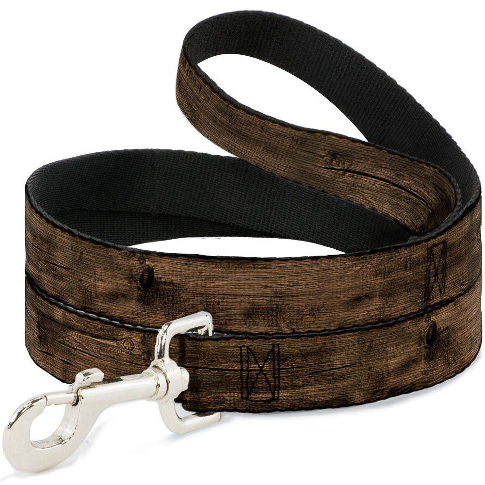 Laisse chien Buckle-Down marron style bois pour balades nature et randonnées