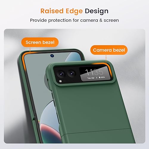 Miniatura 4 de NULETO Funda para Motorola Razr 2023 Cargador inalámbrico Funda delgada para teléfono Motorola Razr 2023, funda protectora delgada de policarbonato