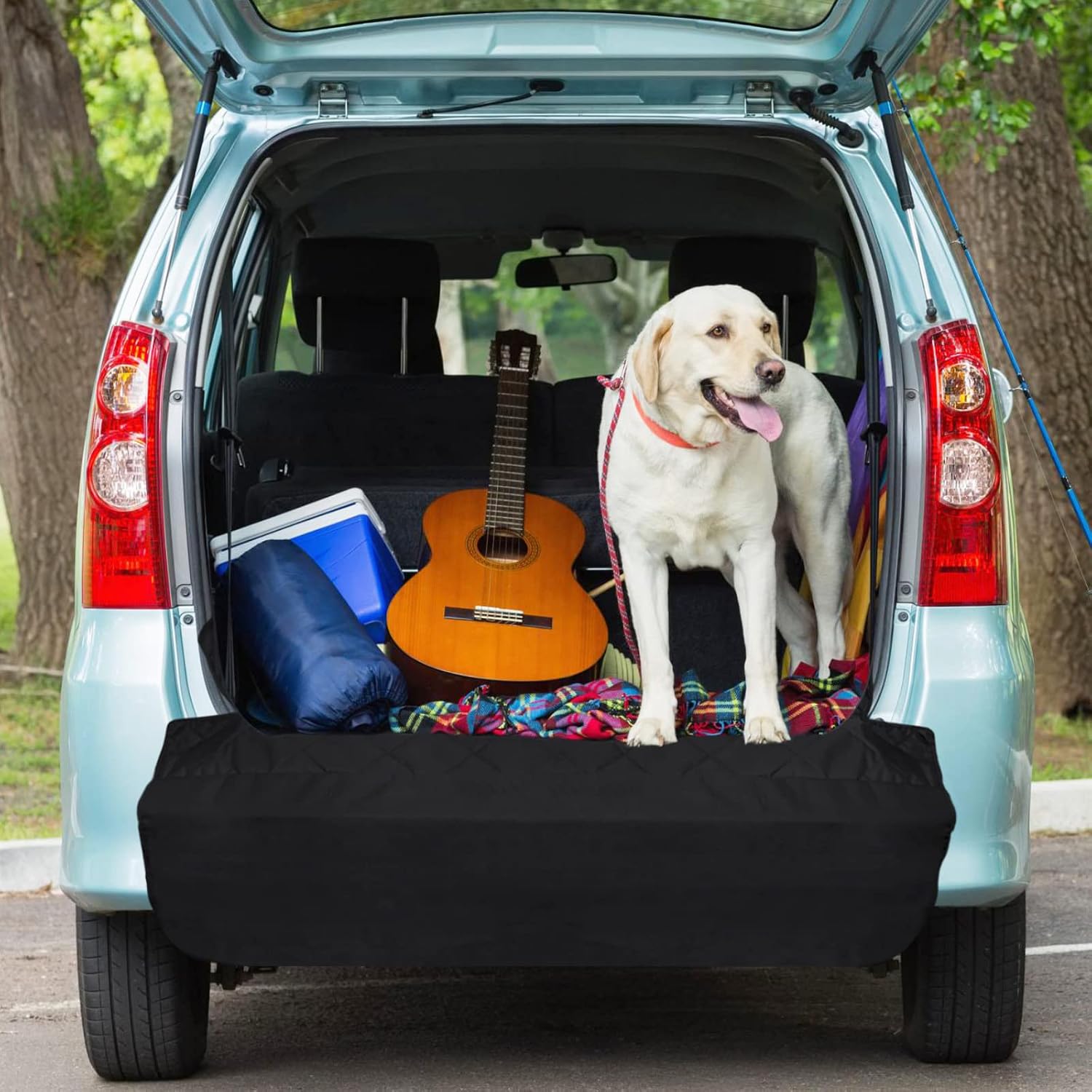 Ace Teah SUV Cargo Liner for Dogs, Water Resistant Trunk Cover for Dogs with Side Flap Nonslip Pet Cover Trunk Protector, Universal Fit for Cargo Area of SUV Sedans Vans
