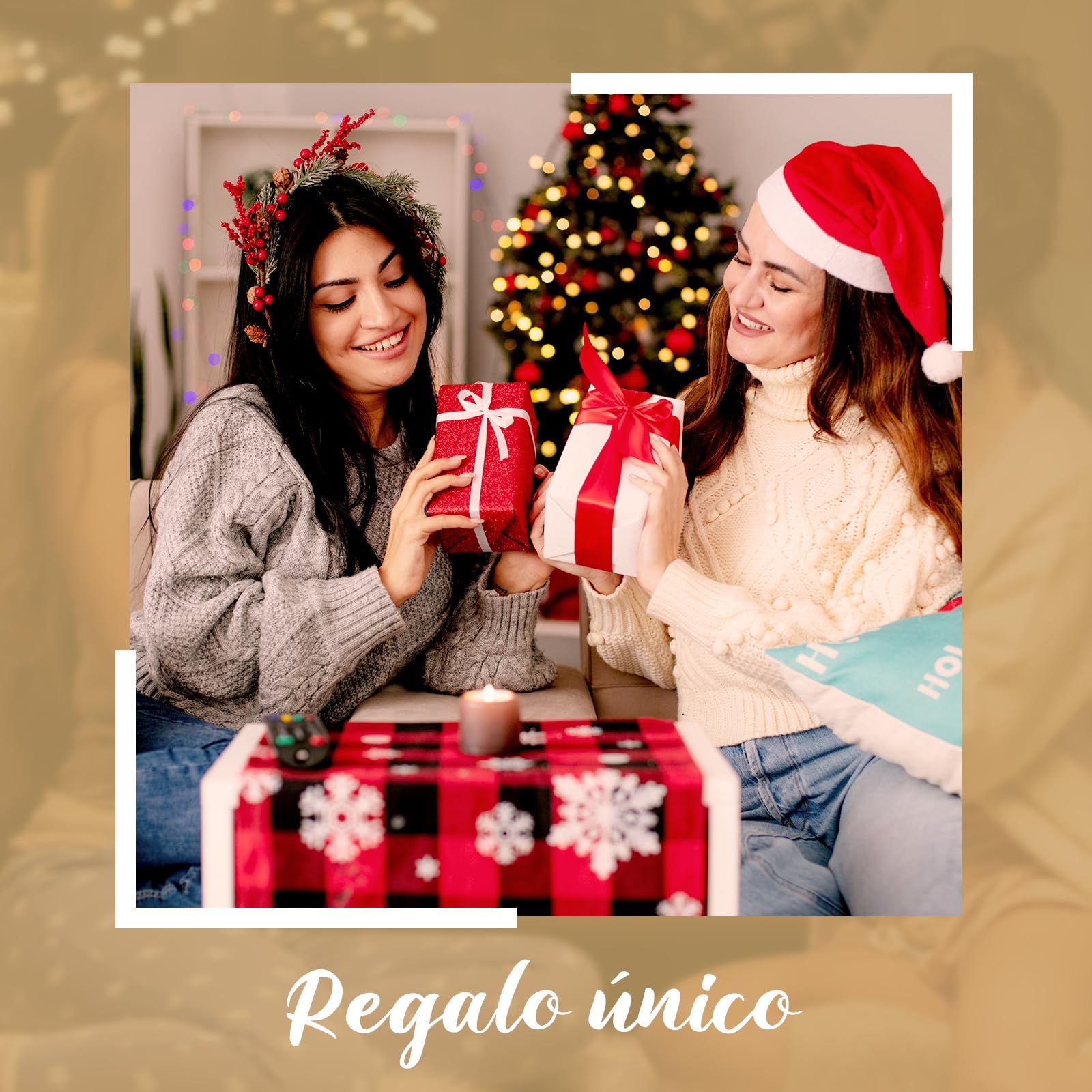 Vetbuosa Regalos Originales para Mujer, Regalo Amiga, Regalo Amiga Cumpleaños luz LED, Regalos Ideas para Mejor Amiga Navidad y Cumpleaños