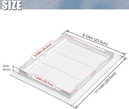 Miniatura 2 de Flamorrow Panel de acceso de plástico blanco para paneles de yeso, paneles de acceso de fontanería de 8 x 10 pulgadas para paneles de yeso, puerta