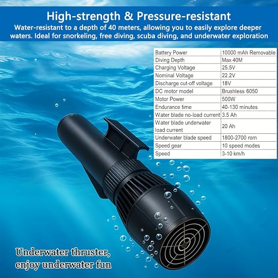 Inflatable Jet Boat, Electric Motor Boat with 500W/700W Thruster, Foldable Jet Ski for Sea Diving and Water Sports, Portable Watercraft for Swimming Adventures