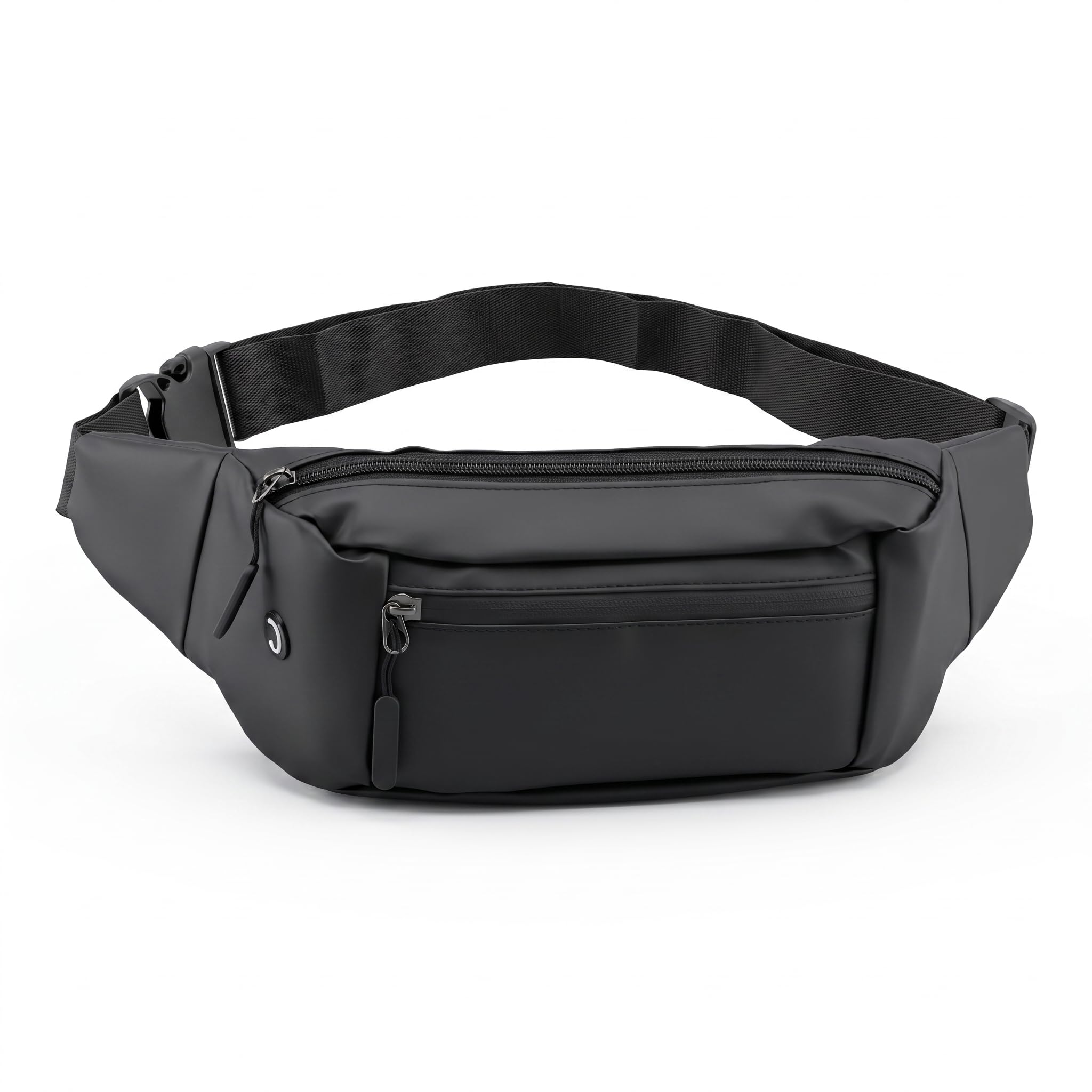 Waist Pack Bag Fanny Pack for Men & Women with Adjustable Strap for Outdoors Workout Traveling Casual Hands-Free Wallets Running Hiking Cycling (Black)-image-36