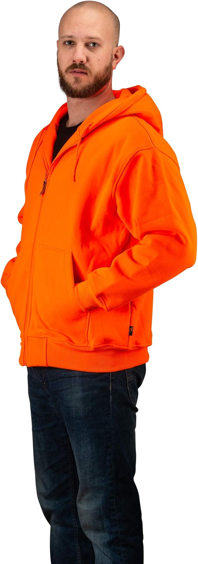 Blaze orange zip up hoodie Clearance