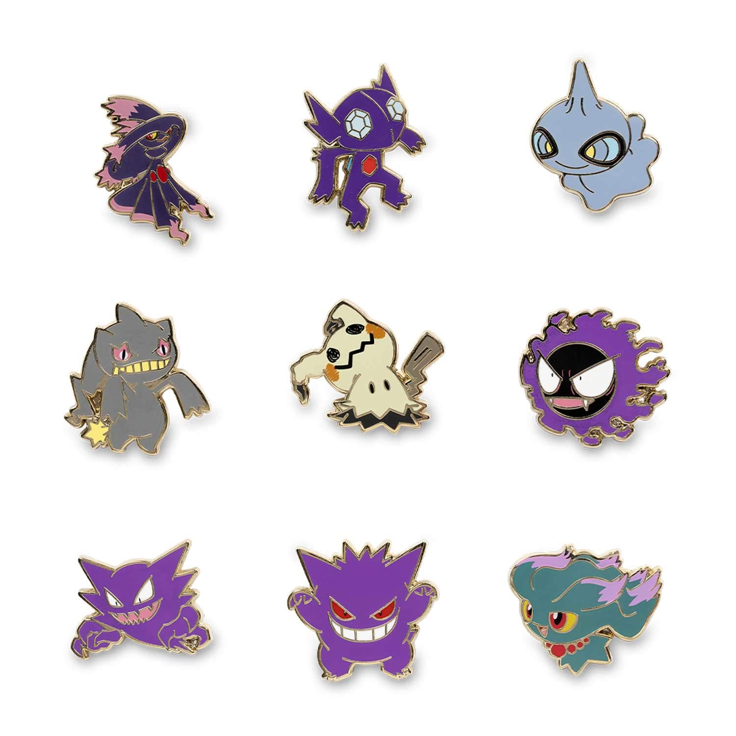 Pokémon Center: Ghost-Type Pokémon Lanyard and Mini Pins