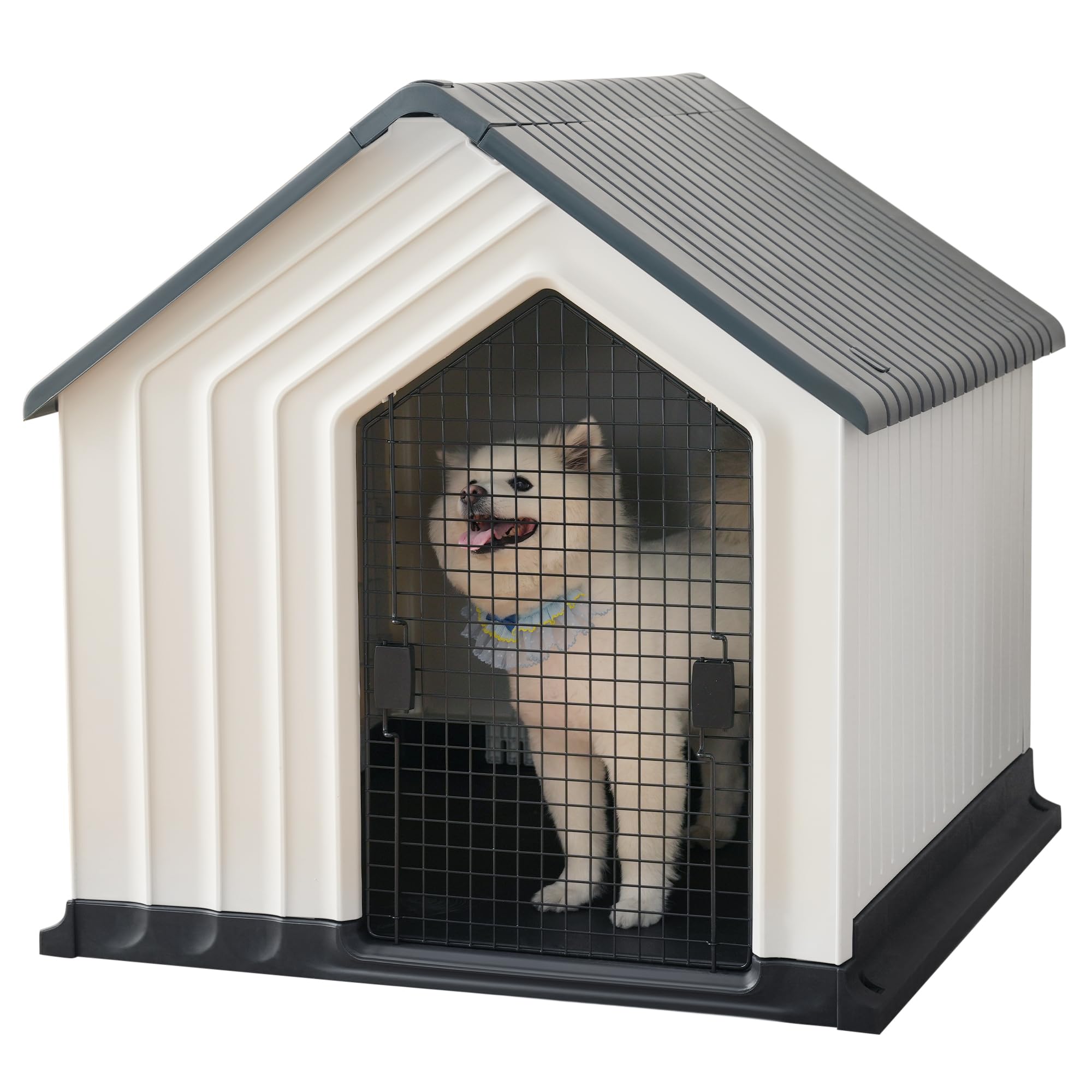 犬小屋　屋外　新品 Amazon.co.jp: Vrapnudc 犬小屋 大型犬 プラスチック 犬小屋