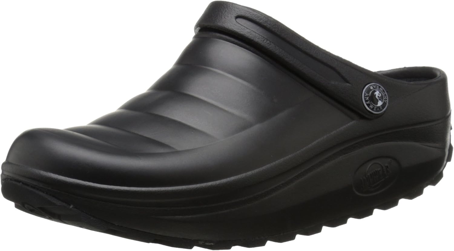 anywear leopard clogs