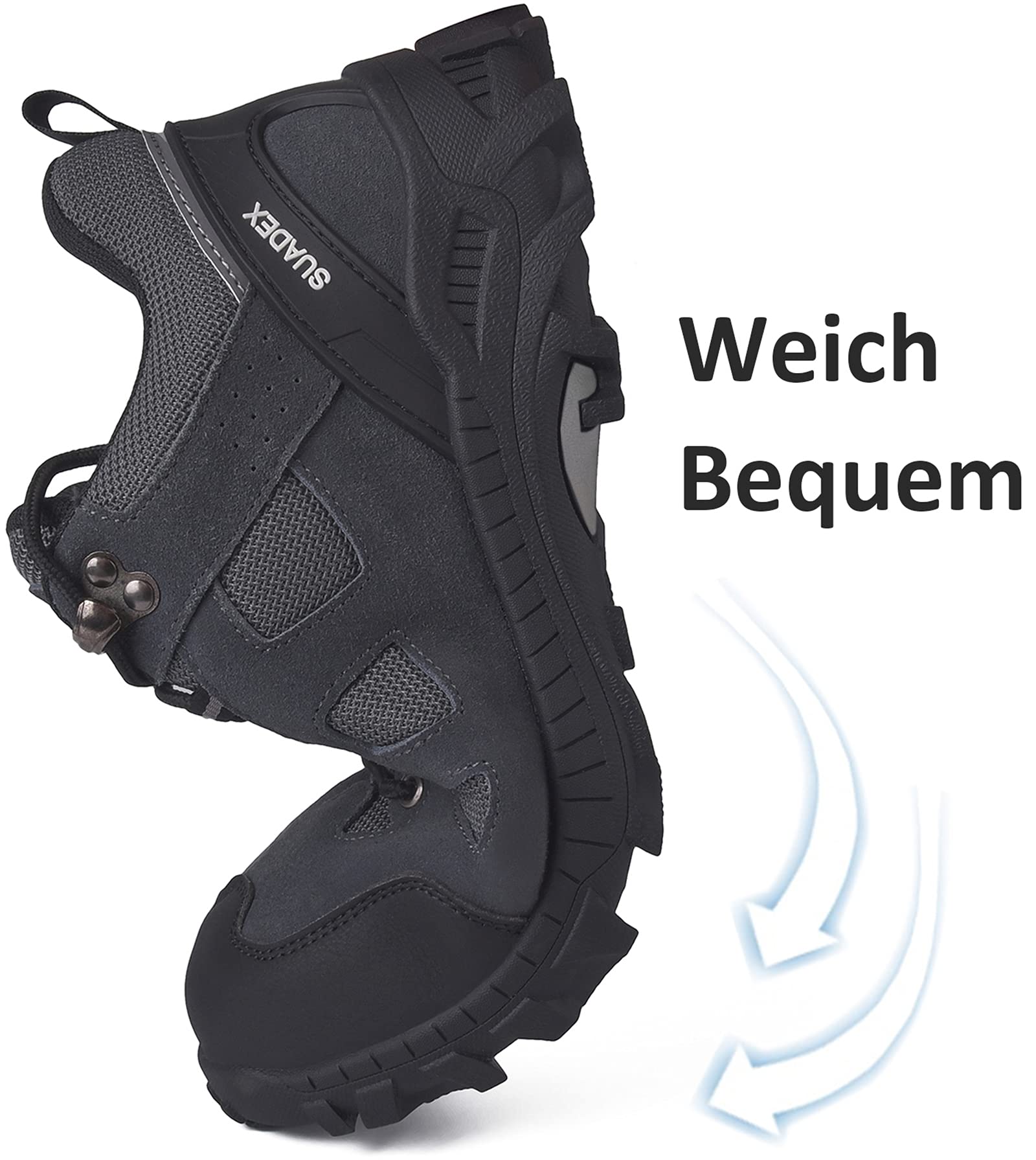 SUADEX obuwie antyfortunistyczne męskie buty damskie buty robocze męskie 37-48 EU, 1875 Szary, 45 EU