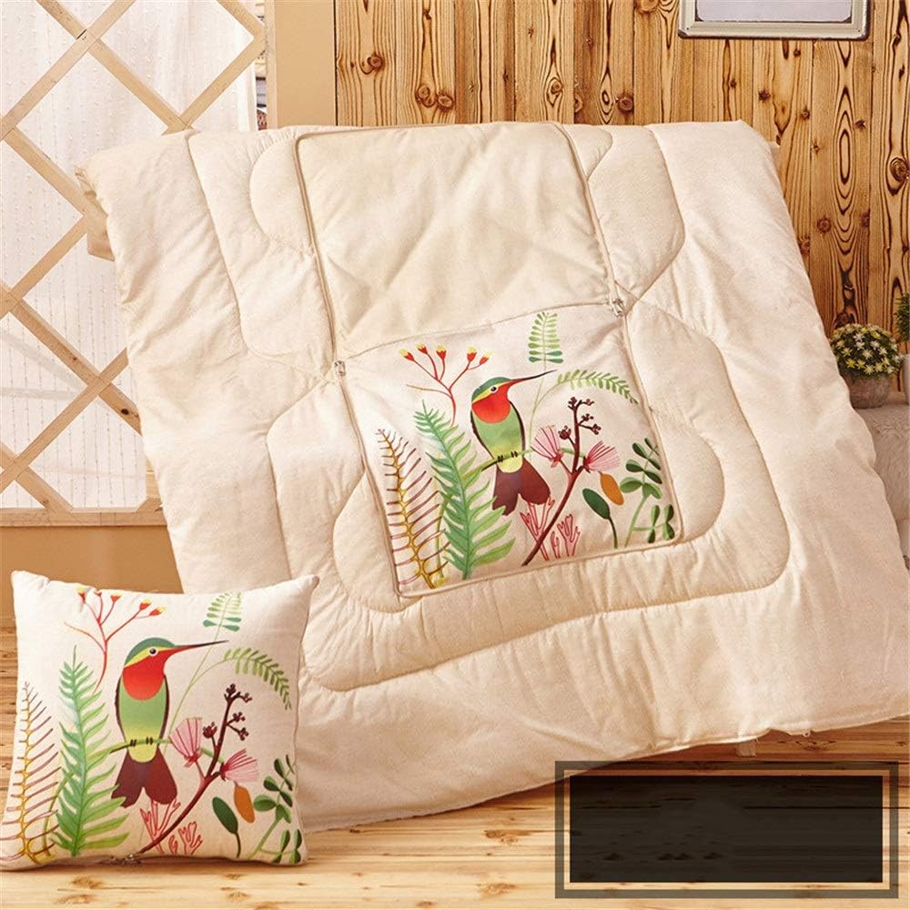 両用抱き枕 漫画のリネンスタイル多機能枕キルトデュアル目的ソファクッションキルトカーエアコンキルト 旅行枕 (Color : F,