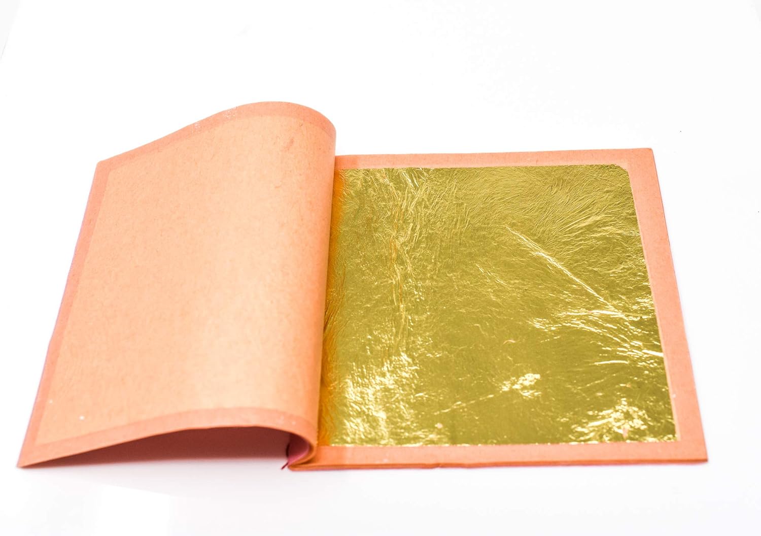 Slofoodgroup - 24 Karat Edible Gold Leaf Loose Sheets - 5 Sheets Gold Leaf Per Book - Gold Leaf Sheet Size 3.15in x 3.15in Loose Leaf Sheets - Edible Decoration, Crafting, Art and More