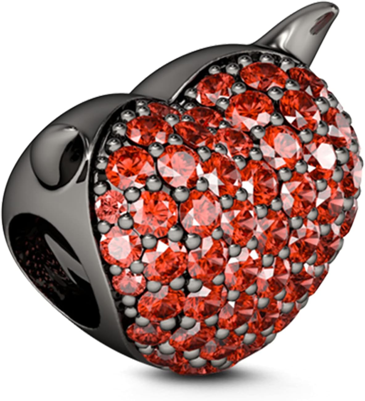 GNOCE Devil‘s Heart Charm Bead 925 Sterling Silver Charms Fits Women's Charm Bracelet/Necklace Jewelry For Birthday Gift - Image 8