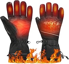 Heated Gloves Touch Screen, Winter Heated Gloves Men Women, 3 Heating Levels, Waterproof Ski Gloves, Cycling Gloves, Motorcycle Gloves, for Hiking, Travel, Outdoor Sports