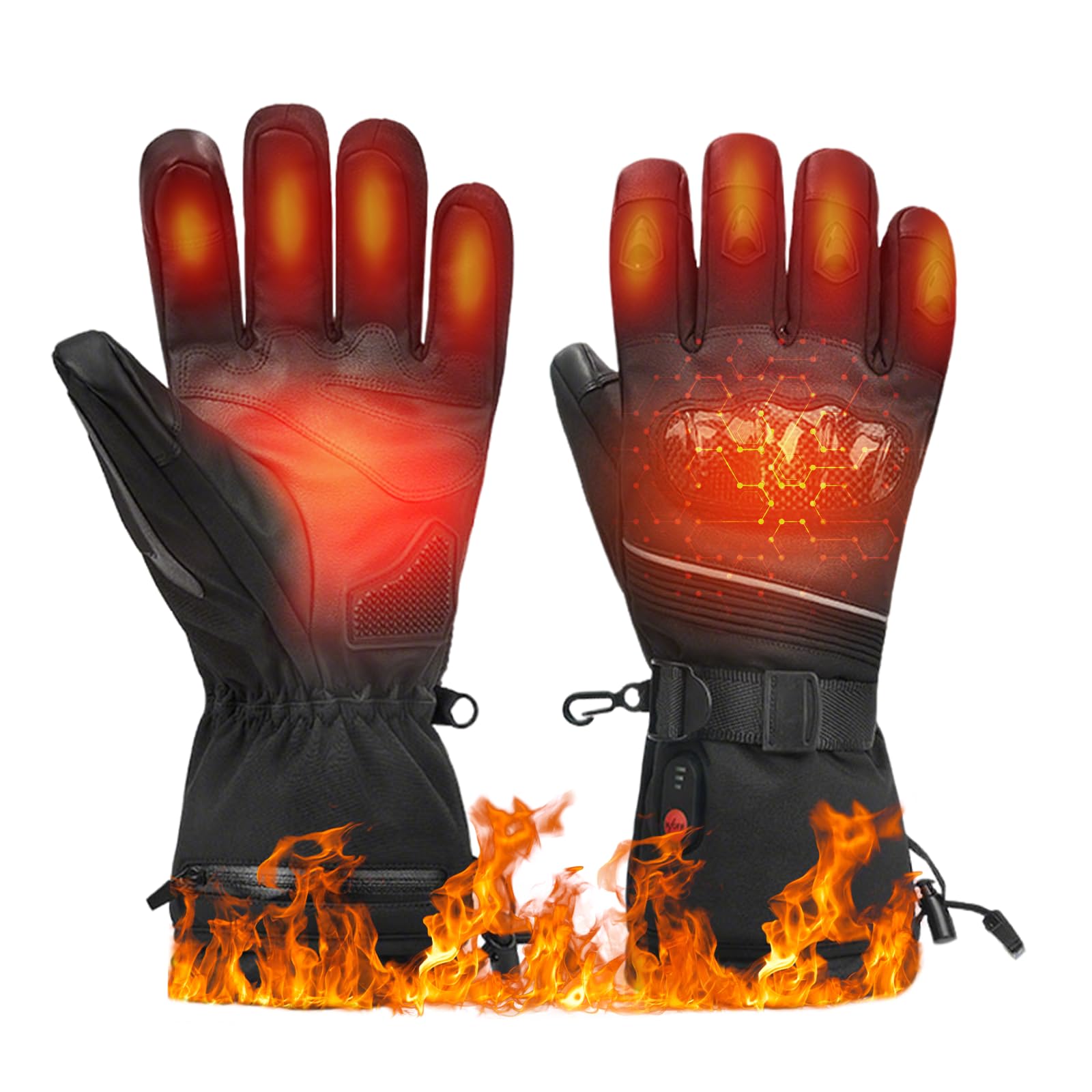 Elektrische beheizte Handschuhe, 2000 mAh, wiederaufladbar