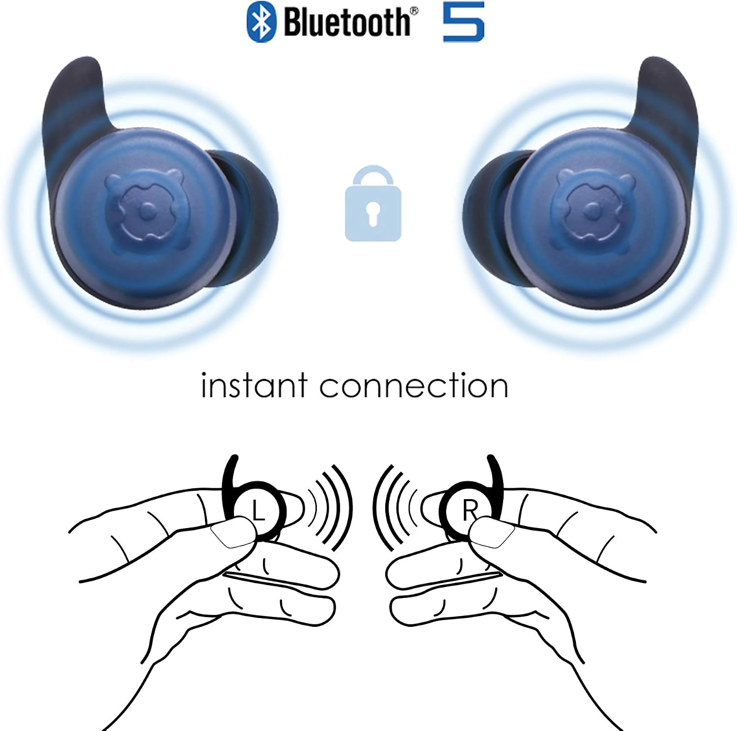 Boompods Boombuds X instant connection diagram