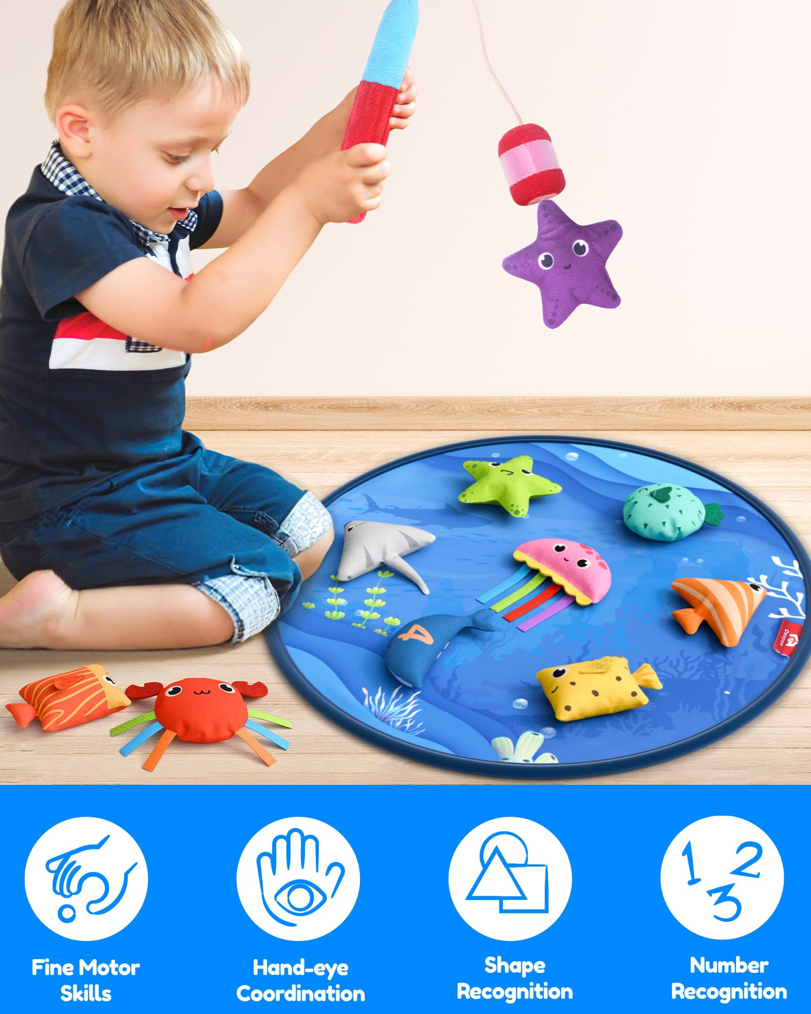 Amazon.com: Coogam Montessori Toys for 1 2 3 Year Old, Cloth