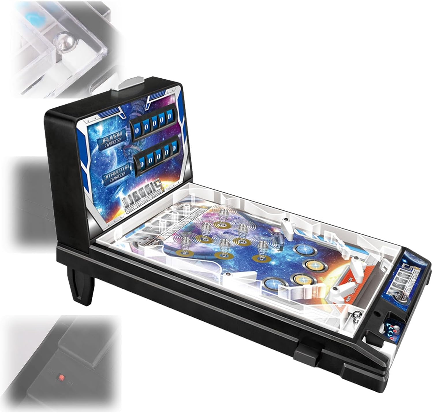 Desktop Pinball Machine for Kids, Retro Arcade Electronic Arcade Mini Pinball Game for Home, Classic Pinball Gifts Toy with Light Music Scoreboard