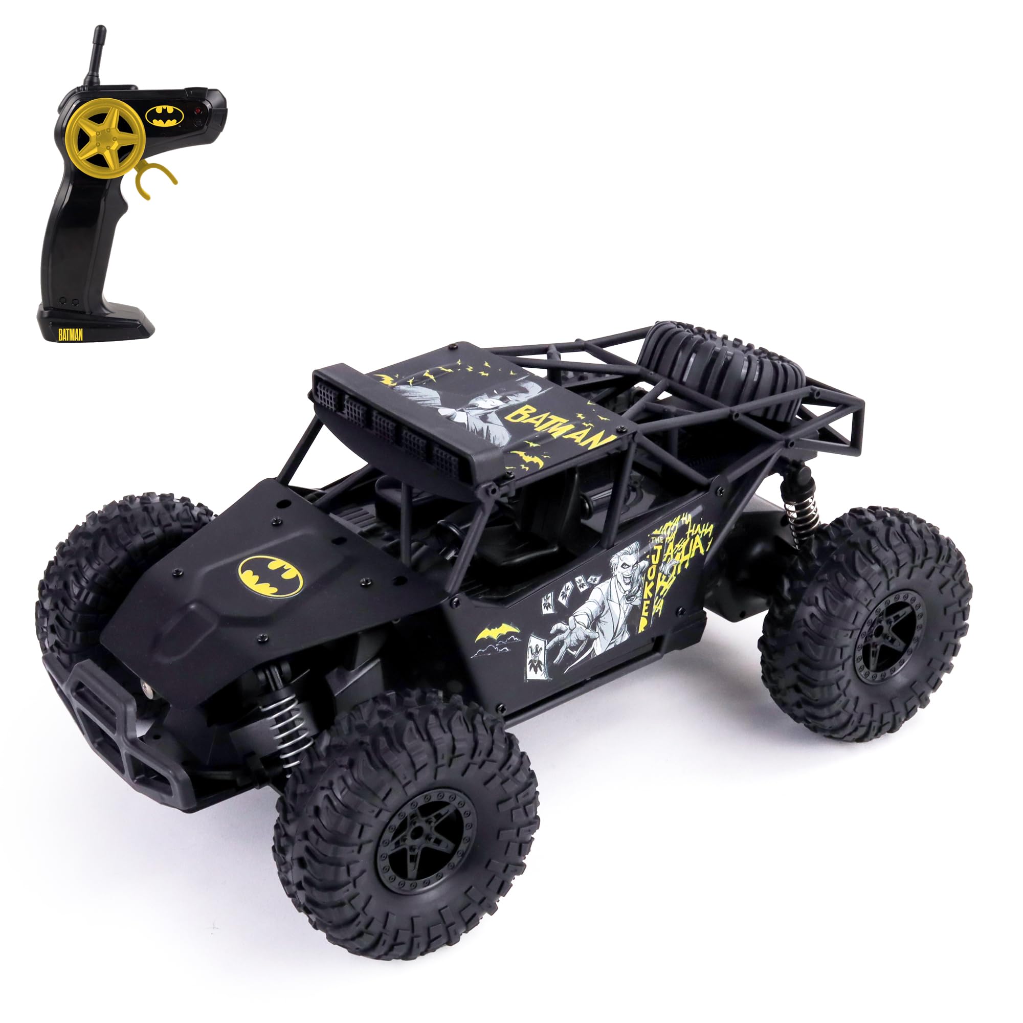 TURBO CHALLENGE - Buggy Iron Batman - Licencia Oficial DC Batman - Elite - 099347C - Coche Control Remoto - Negro - 1/16 - Pilas Incluidas - Metal - Juguete Niño - Regalo - A partir de 8 años