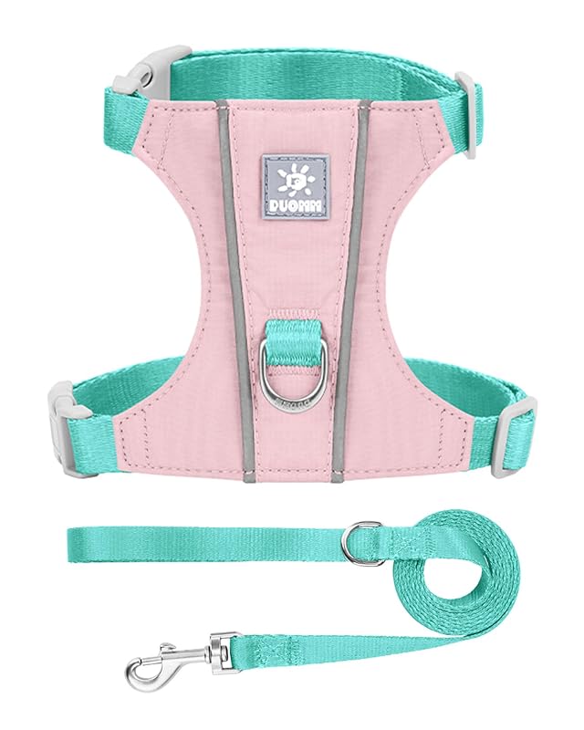 Peitoral para Gatos com Guia e Tiras Refletivas JUFOO Rosa, Tamanho S