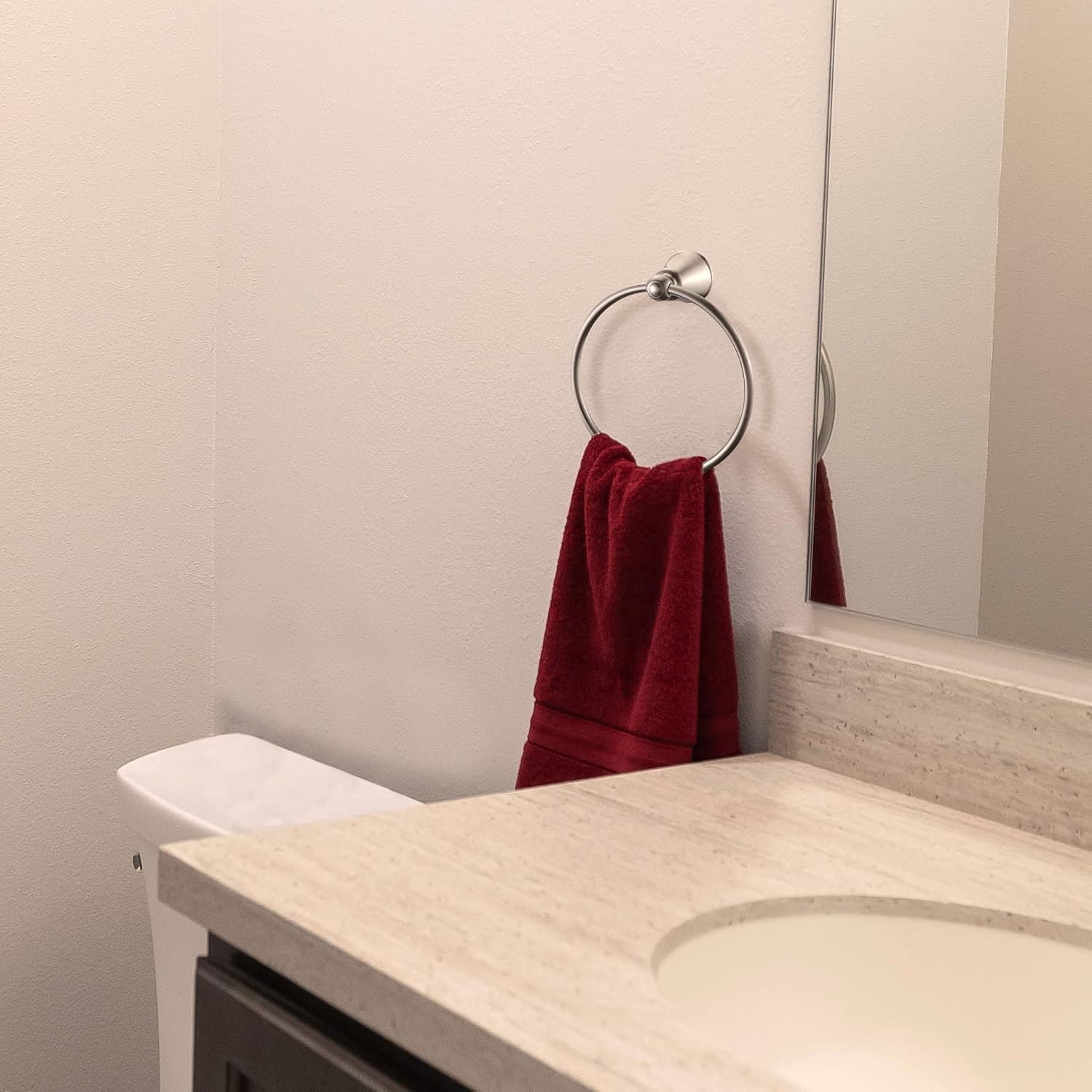 Design House Kassel Towel Ring, Brushed Nickel image 4