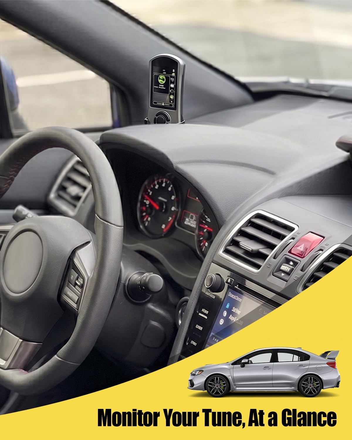 Vent Mount Compatible with Cobb Accessport V3 Fits for 2015-2021 Subaru WRX STI, Vent Dock Mounting Base with Cable Management, Secure Fit Performance Gauge Holder on Track or Daily Drive