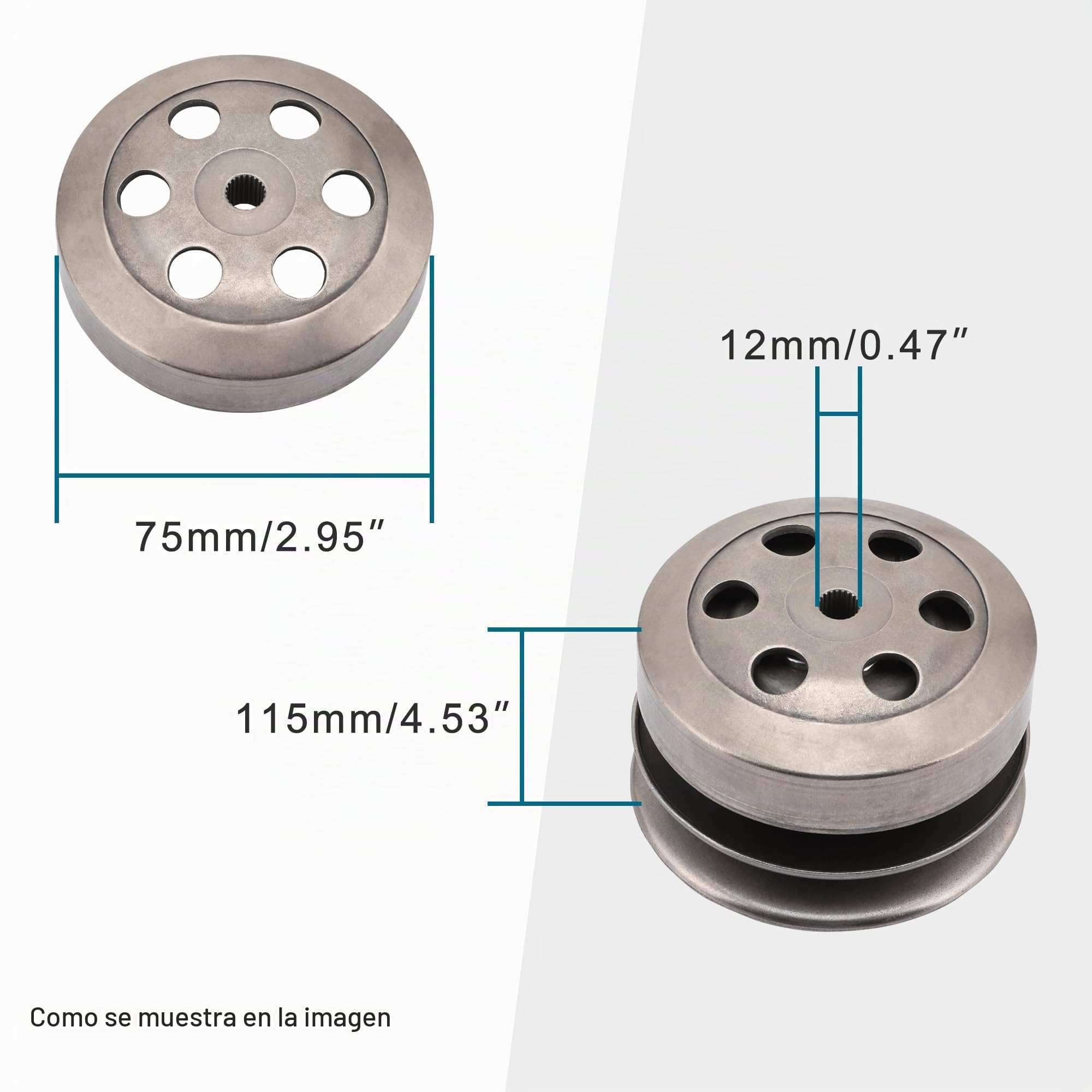 GOOFIT Montaje Completo de Embrague Pully Accionado por Embrague Trasero Reemplazo para 139QMB Scooter Taotao Roketa Sunl GY6 49cc 50cc