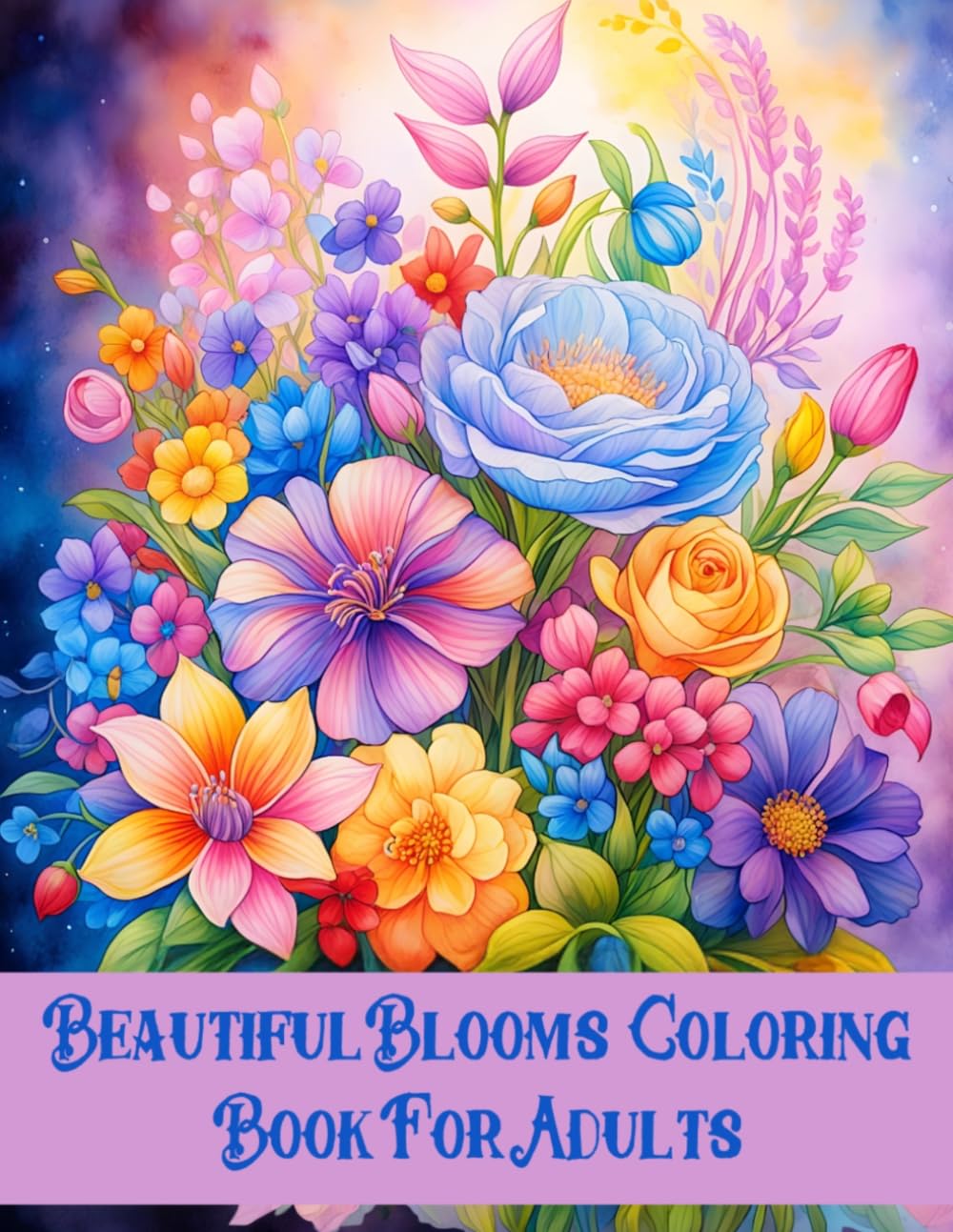 Beautiful Blooms Colouring Book For Adults: Botanical Floral Prints Over 40 Designs of Relaxing Flowers to Colour