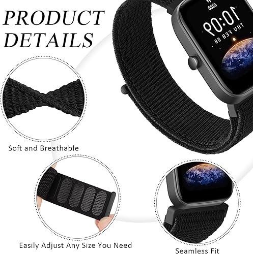 Miniatura 2 de Wanme Correas compatibles con Amazfit Bip 3 Pro  Bip U Pro  GTR Mini  GTS 4, 0.787 pulgadas de liberación rápida correa de repuesto deportiva de