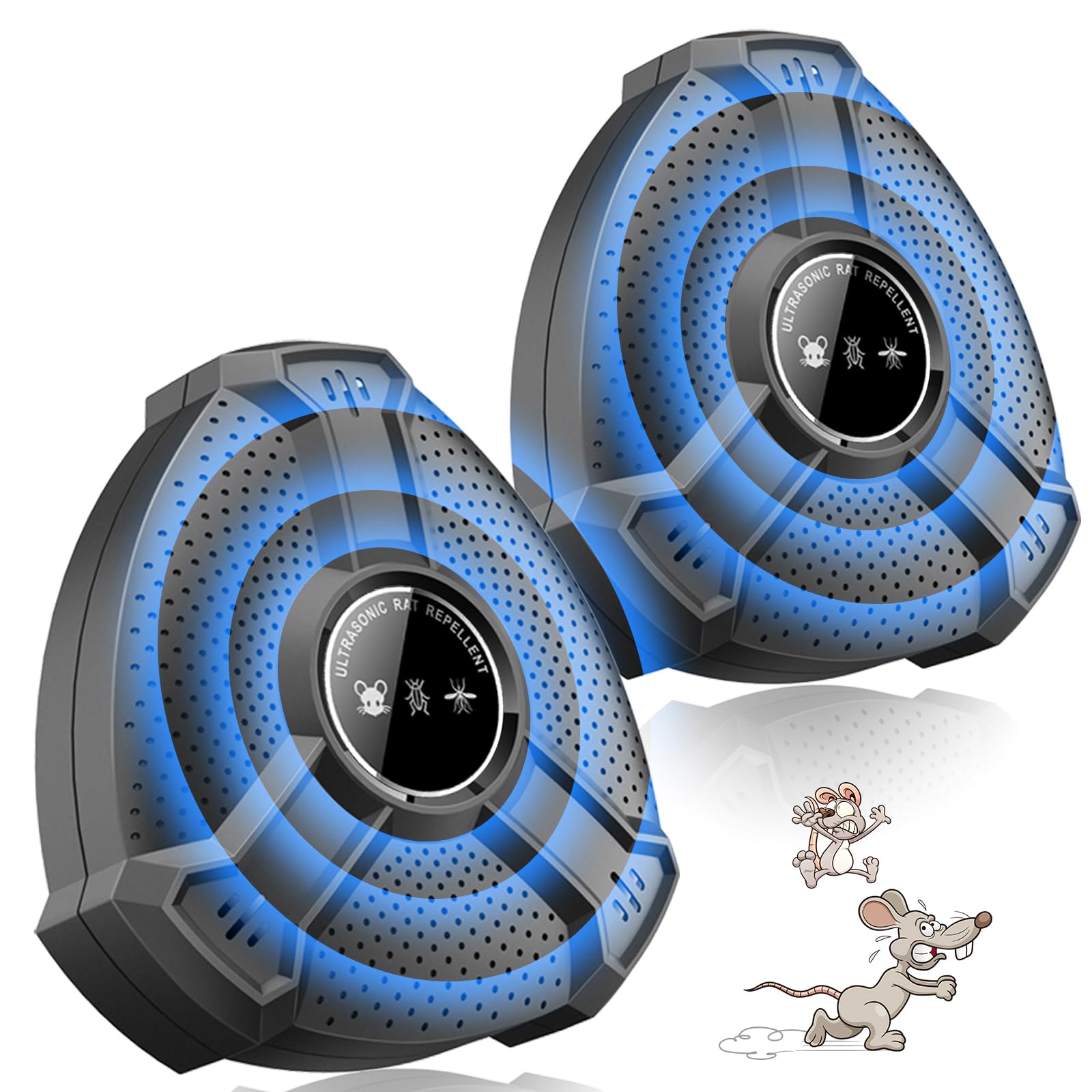 Amazon.co.jp: 【2個セット】ネズミ 駆除 超音波ネズミ駆除器 Ziifun