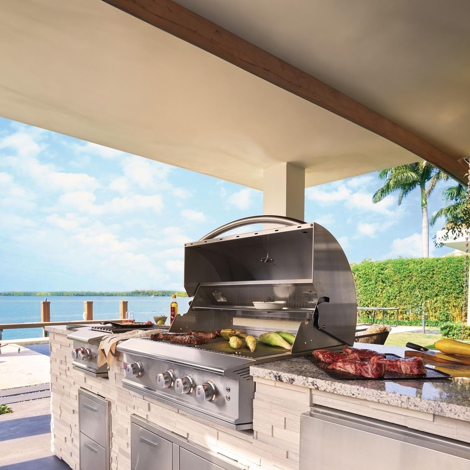 Blaze Professional LUX 8-Piece 34-Inch Propane Outdoor Kitchen Package - BLZ-3PRO-LP-8PC-SC