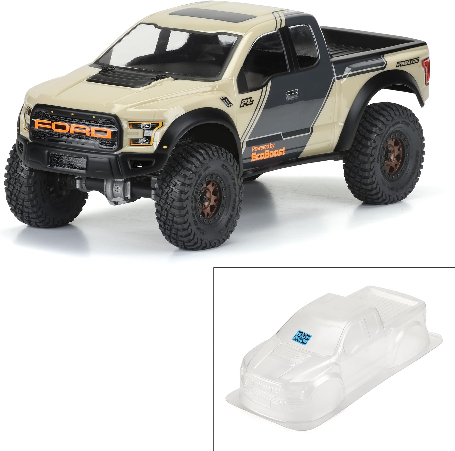 Racing 2017 Ford F-150 Raptor Clr Body 12.3 WB Crawlers PRO351600 Car/Truck Bodies Wings & Decals