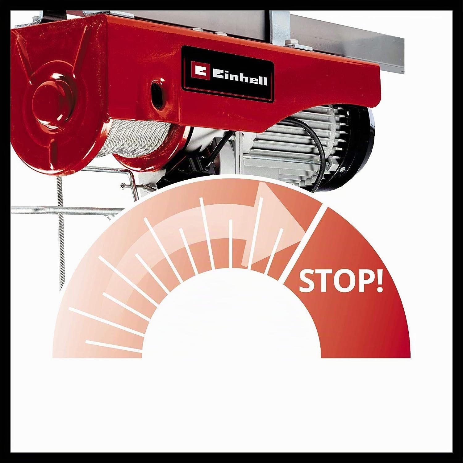 Einhell TC-EH 1000 Argano elettrico (230 V, 50 Hz, 1600 W, portata senza rullo guida 500 kg, portata con rullo guida 999 kg, cavo 18 m)