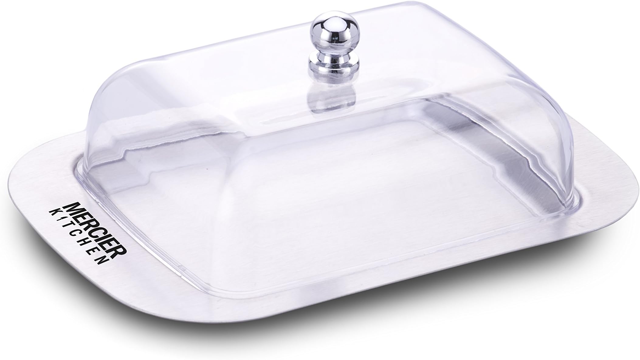 Mercier Stainless Steel Butter Dish (See-Through Lid)