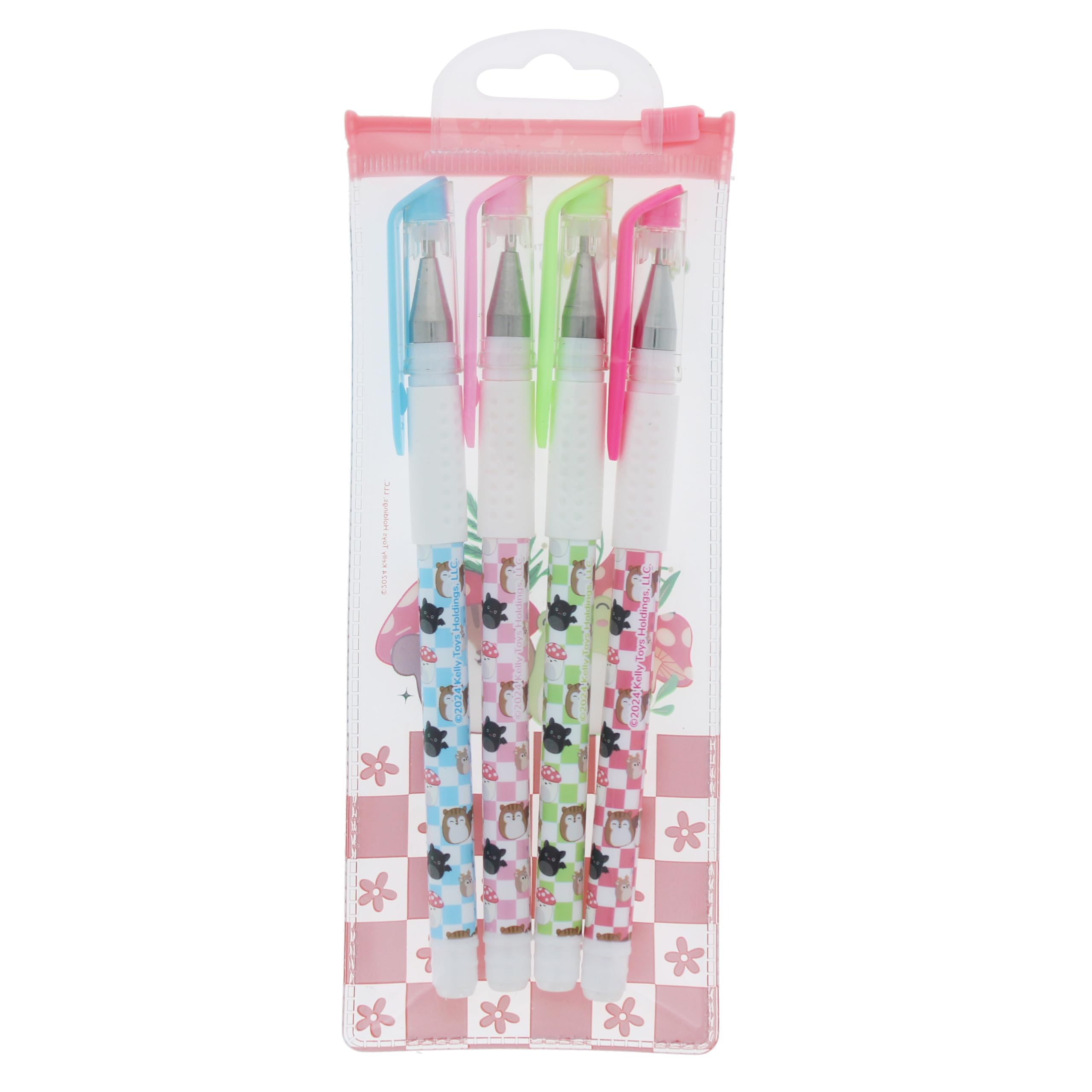 Squishmallows Gel Pen Set, Light Blue, Light Green, Light Pink, Dark Pink - Image 4
