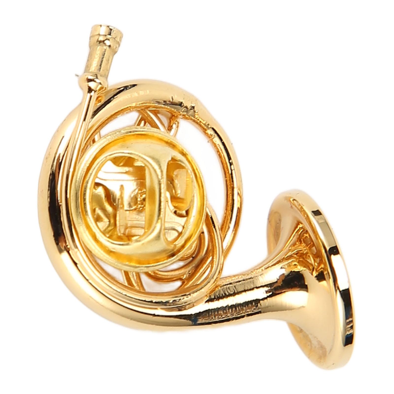 Trompa en Miniatura Mini Trompa Réplica de Trompa de Metal Modelo Mini Trompa de Metal Mini Instrumento Musical Trompa en Miniatura Color Dorado Exquisito Elegante