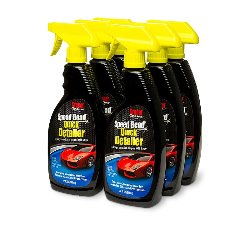 Spray de detalhamento rápido automotivo Stoner Car Care Speed Bead com cera de carnaúba, 660 mL, kit com 6