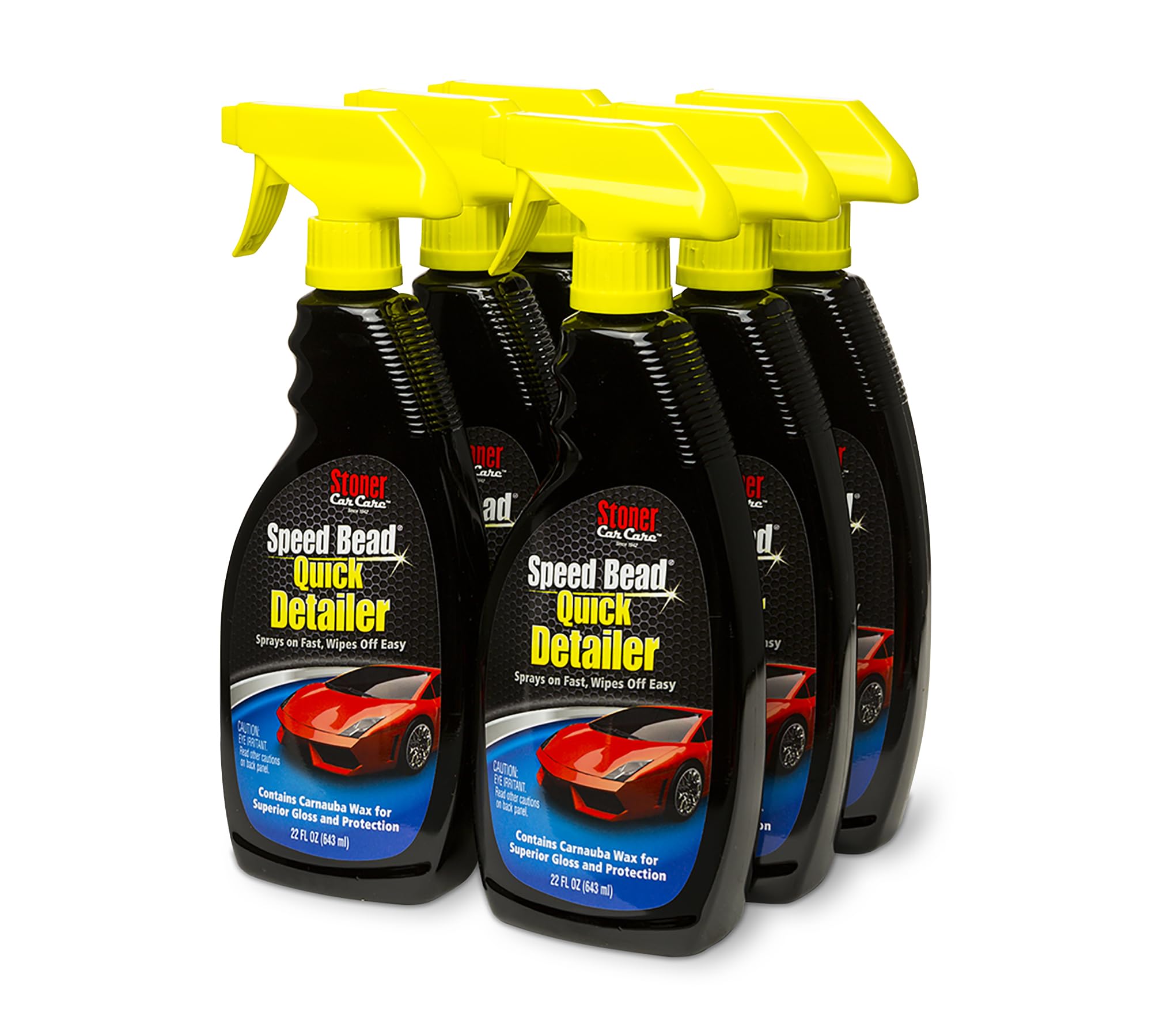 Stoner Car Care 92354-6PK Speed Bead Quick Detailer Spray – Fast Detail Spray for Dust, Smudges and Light Contaminants – Enhances Gloss and Slickness With Carnauba Wax – 22 fl oz (Pack of 6)