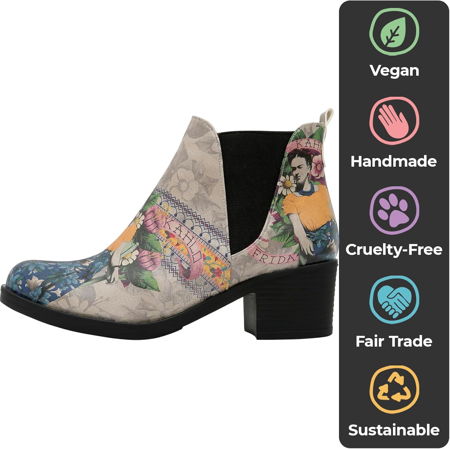 DOGO Chelsea Boots for Women - Vegan Leather and Handmade Heeled Ankle boots for Women