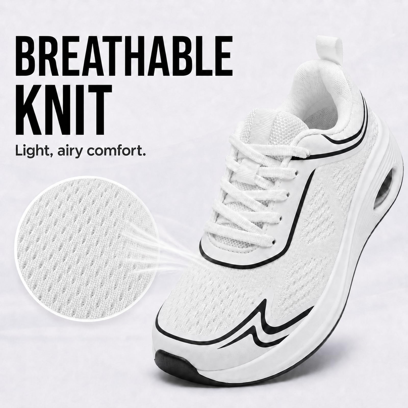 Scarpe Donna Sneakers Punta spaziosa Cuscino Aria Leggere