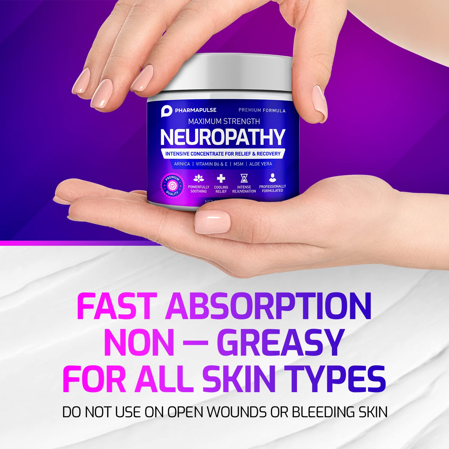 Buy Neuropathy Nerve & Pain Relief Cream Maximum Strength Pain Cream for Feet, Hands, Legs