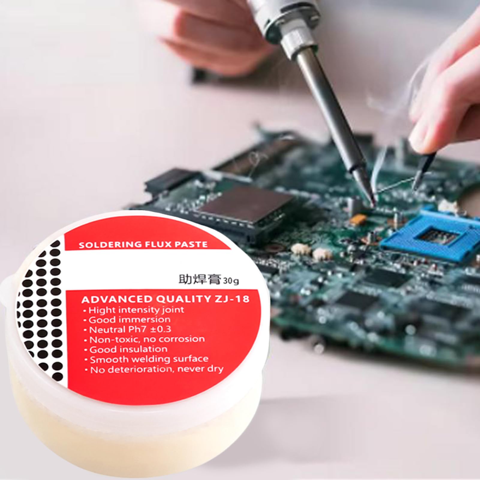 Solder Flux- 30g Lightweight Soldering Flux For Electronics | 5.7x2.4cm Portable Copper Soldering Flux | Versatile Electrical Cable Rosin Solder Paste For Electronics LED Circuit Boards Repairing
